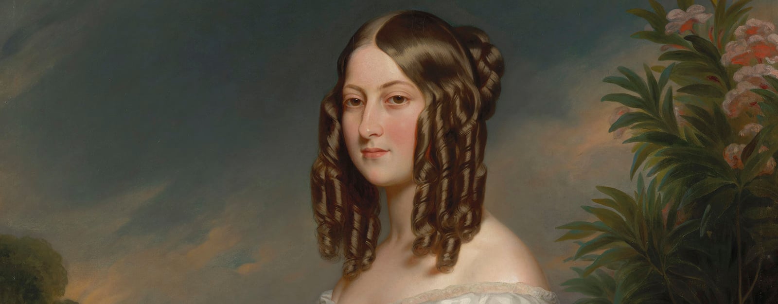 Portrait of Queen Victoria's cousin, Princess Victoire. Portrait of Queen Victoria's cousin, Princess Victoire.