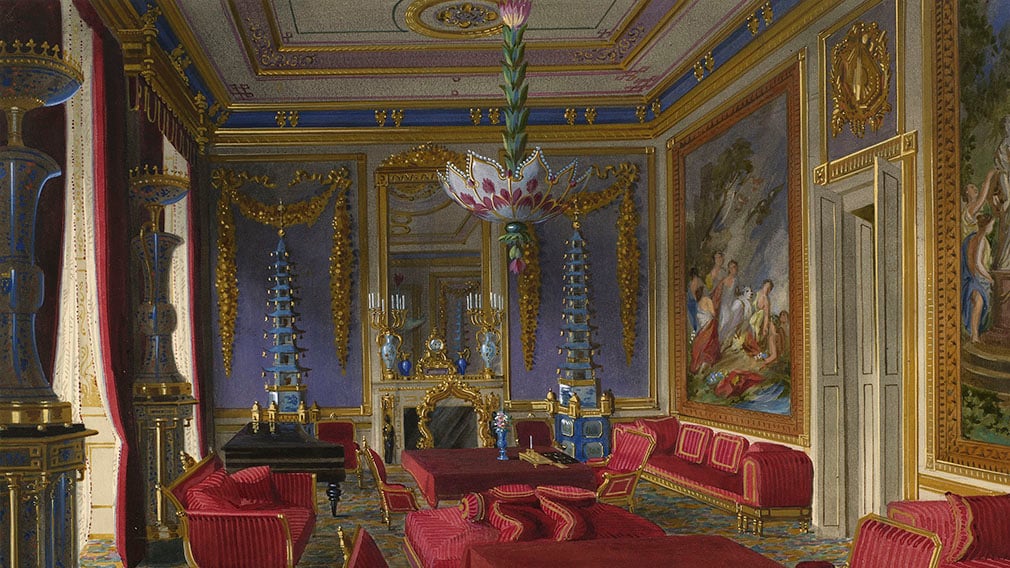 The Centre Room in 1855 (RCIN 919925) The Centre Room in 1855